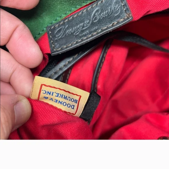 Dooney And Bourke Black Florentine Leather Tassel Satchel Handbag - Picture 4 of 8